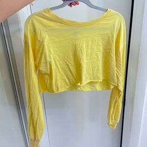 Forever 21 yellow cropped top